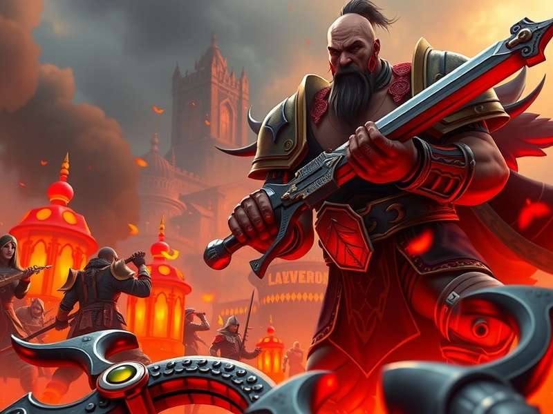 Concept art of the Ringing Deeps in Khaz Algar, showing glowing crystals and ancient Nerubian architecture