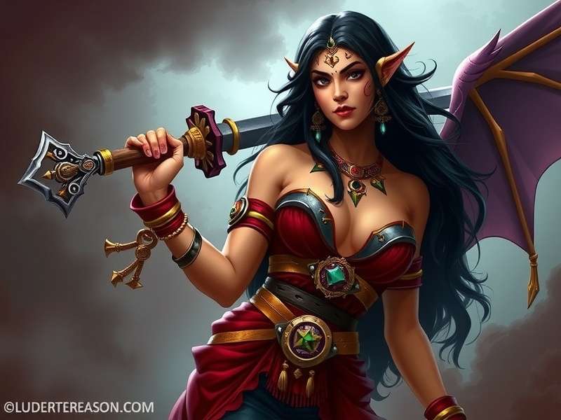 Female World of Warcraft characters in action