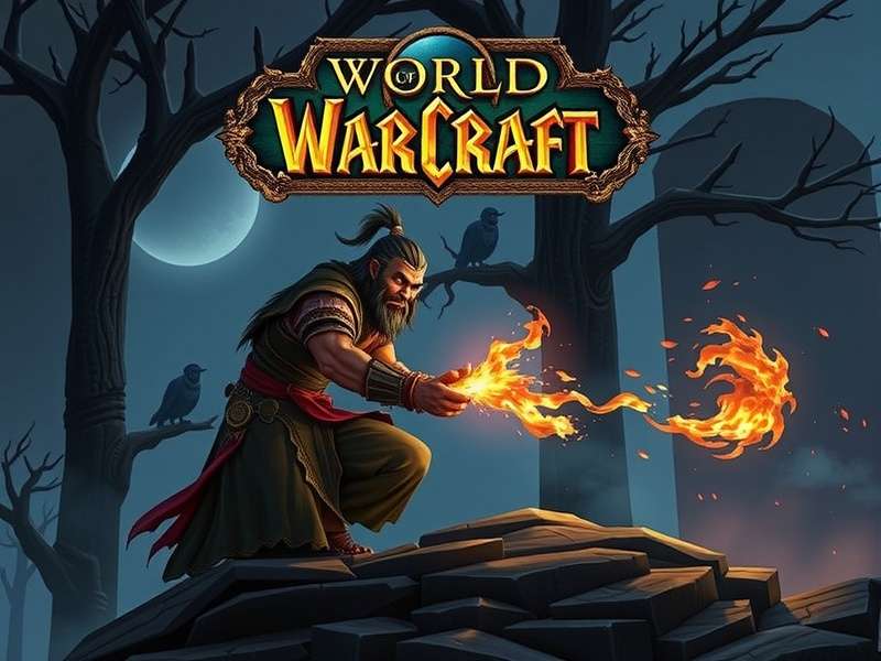 Warcraft movie poster featuring Orc and Human confrontation