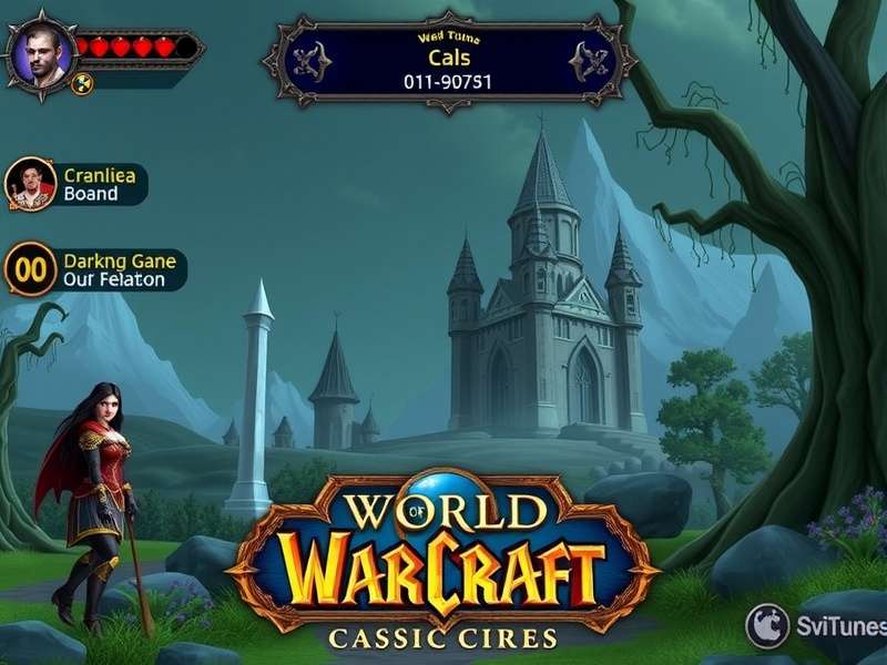 A group of adventurers facing a towering dragon in World of Warcraft Classic