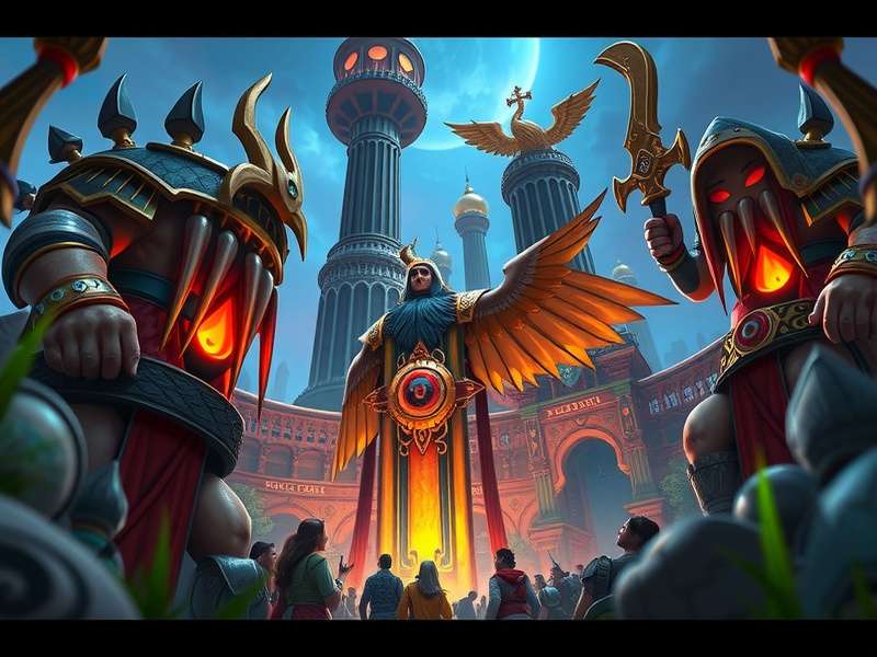 Artistic render of Broken Shore in Legion Remix with enhanced visual effects and players fighting demons