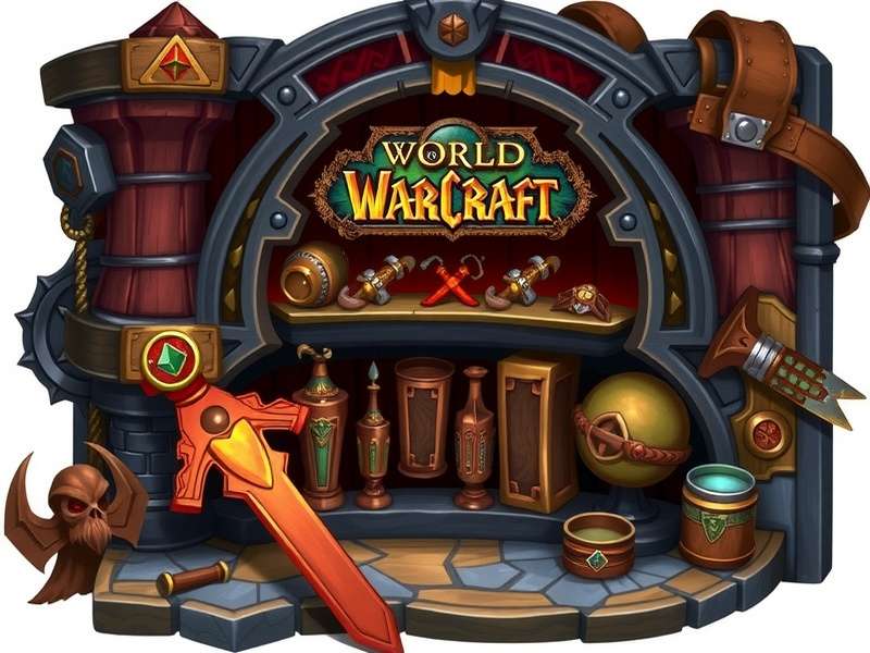 Detailed view of a character gear grid on the WoW Armory showing item levels and enchantments