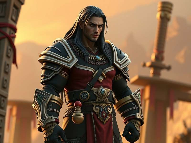 Anduin Lothar wielding his sword in the Warcraft film