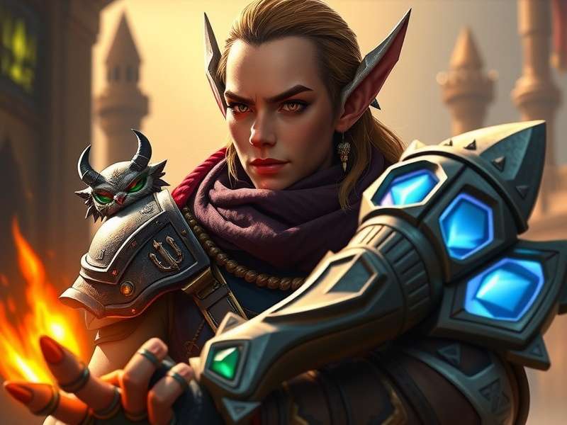 Gul'dan channeling fel magic with green energy