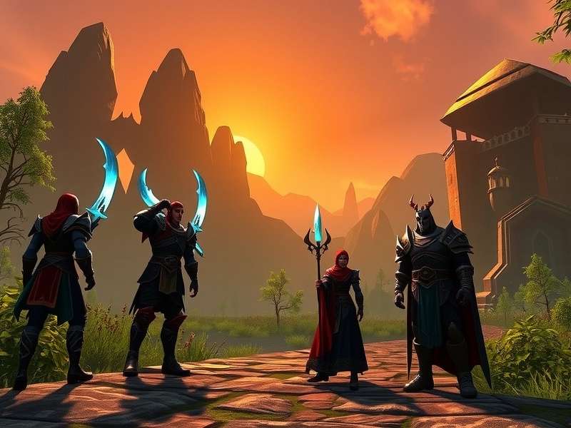 Epic large-scale PvP battle in Alterac Valley in World of Warcraft Classic