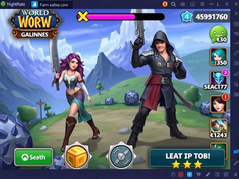 World of Warcraft gaming setup with multiple monitors showing Azeroth map