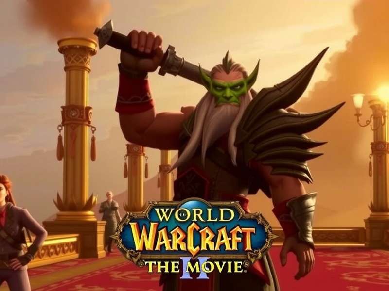 Official trailer screenshot showing Arthas confronting the Lich King