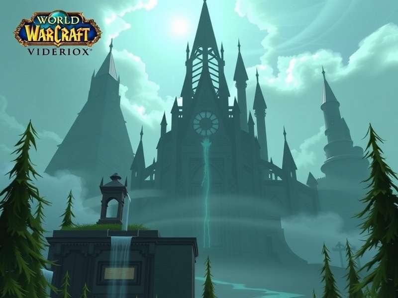 Epic World of Warcraft raid scene with players battling a dragon