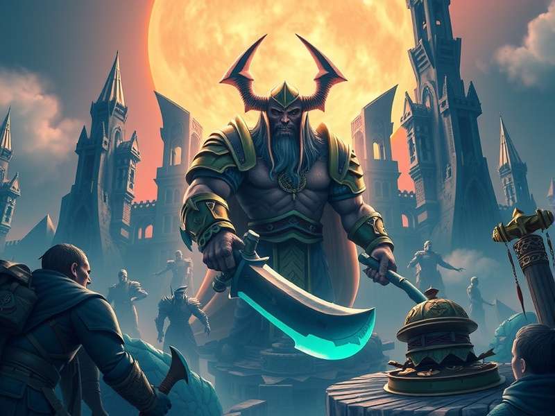 Epic World of Warcraft battle scene with Alliance and Horde characters