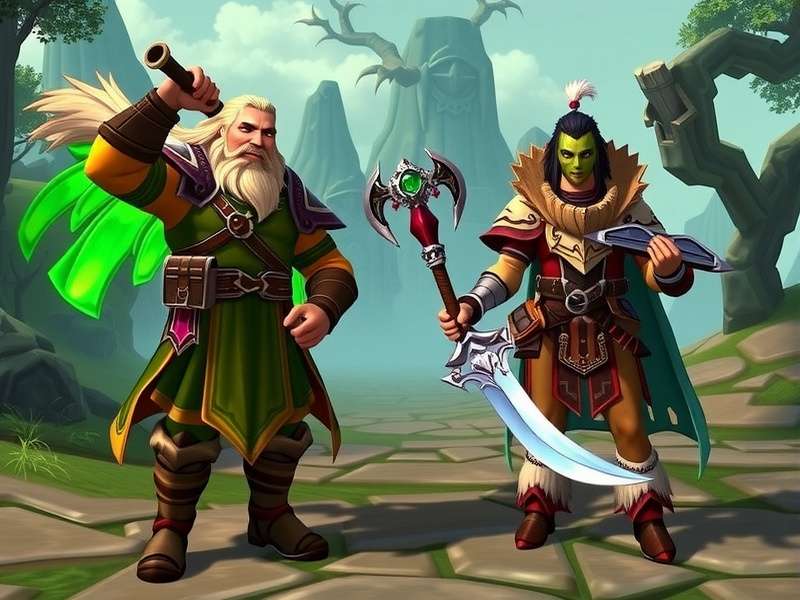 Worgen in both human and wolf-like form