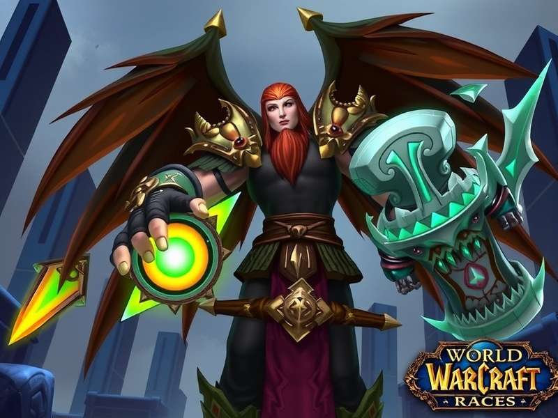 Draenei male paladin in glowing armor