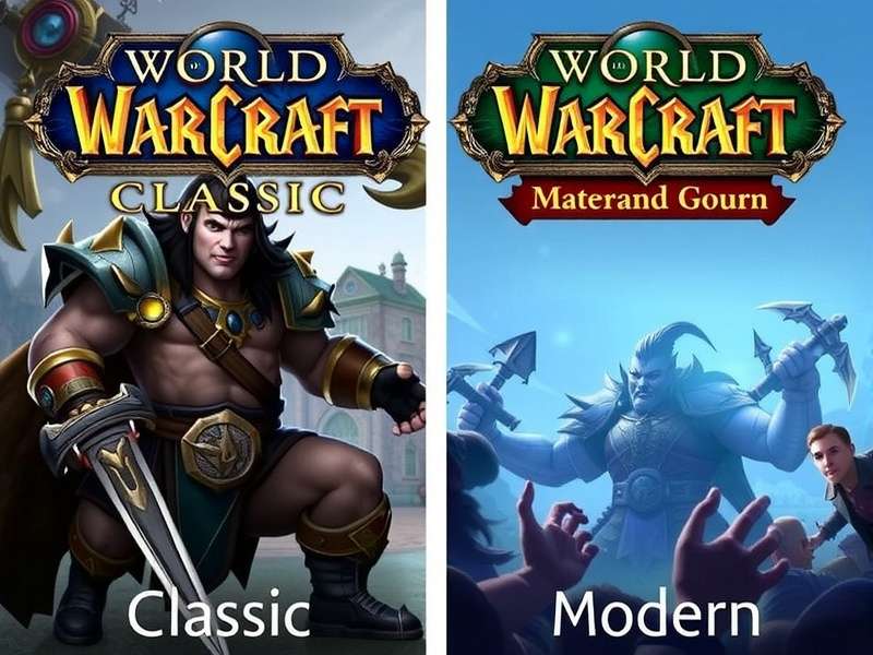 WoW Classic vs Modern comparison gameplay screenshot