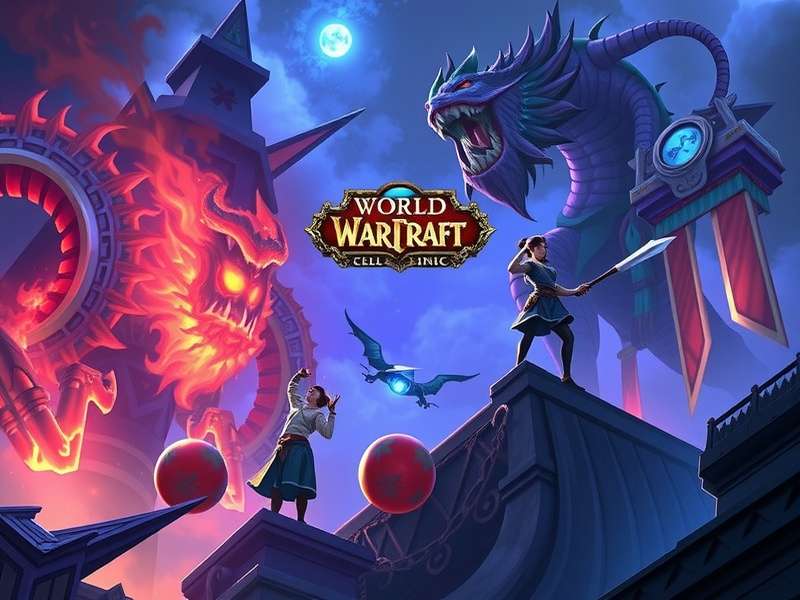 World of Warcraft Dragonflight raid group fighting a dragon