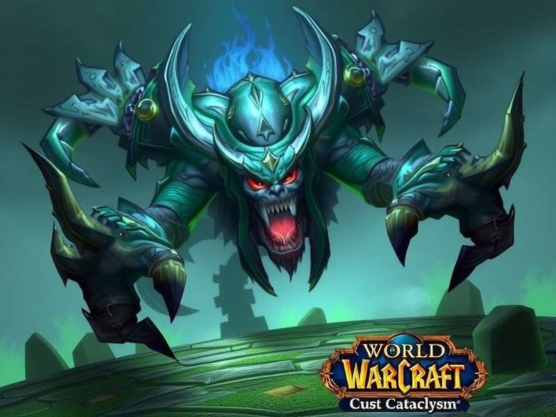 Deathwing the Destroyer bursting from the earth in World of Warcraft Cataclysm