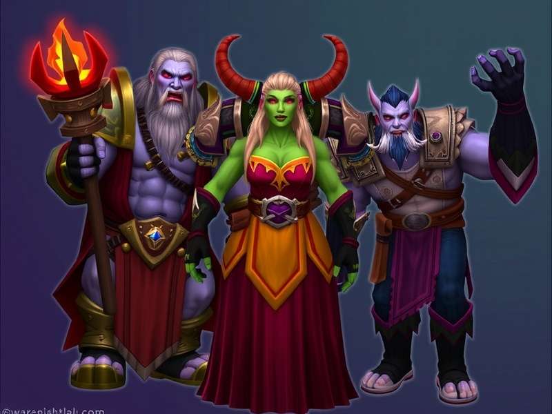 World of Warcraft characters epic group art featuring Alliance and Horde heroes in battle