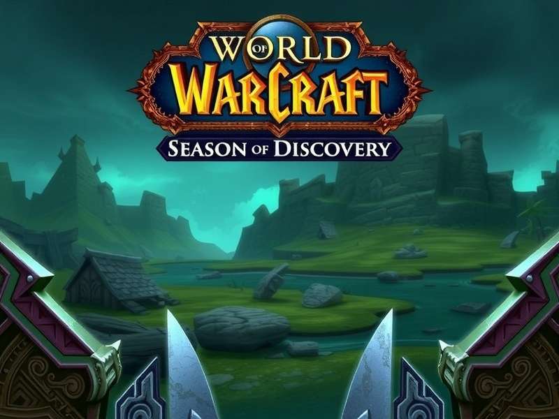 World of Warcraft Classic Season of Discovery key art featuring runes and classic characters