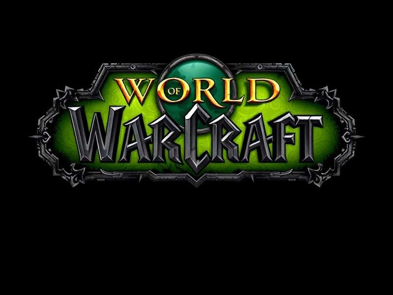 Collection of World of Warcraft logo merchandise including apparel and collectibles
