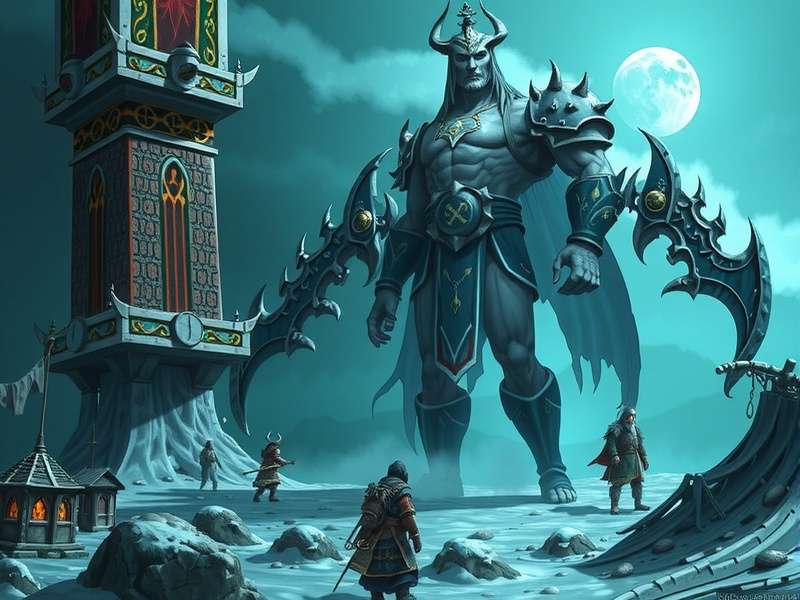 Azeroth landscape featuring a fantasy world with floating islands, glowing crystals, and epic skies — inspired by World of Warcraft