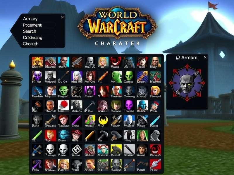 World of Warcraft in-game character with epic gear set