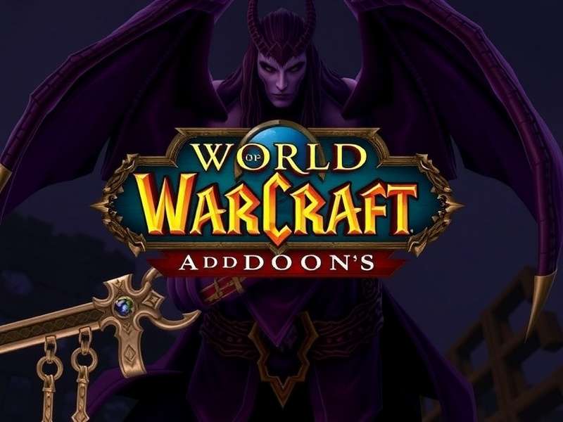 World of Warcraft Addons user interface with multiple addon panels on a gaming monitor