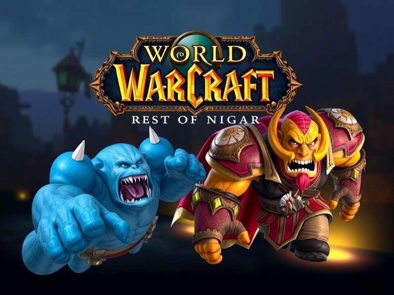 World of Warcraft Download Free – Epic fantasy landscape with the iconic Warcraft logo