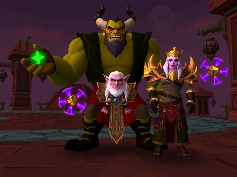World of Warcraft characters across Azeroth - epic fantasy art
