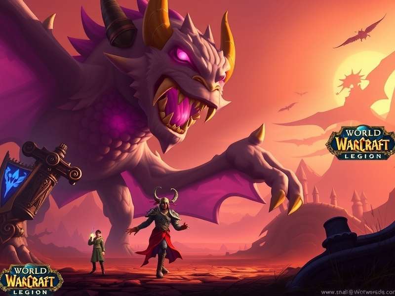 World of Warcraft Legion key art showing the Broken Isles and the Burning Legion invasion